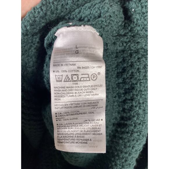 Old Navy Tunic Sweater Emerald Green Size Large Womens Tunic Textured Knit - Picture 9 of 10